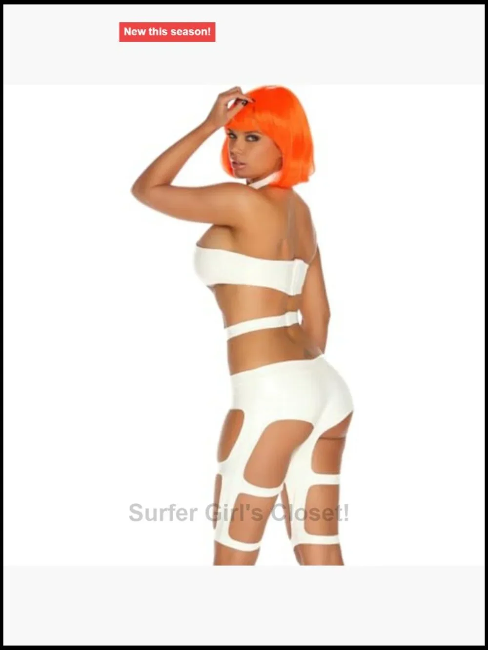 Futuristic Strappy Stretchy Bodysuit Costume with Cutouts